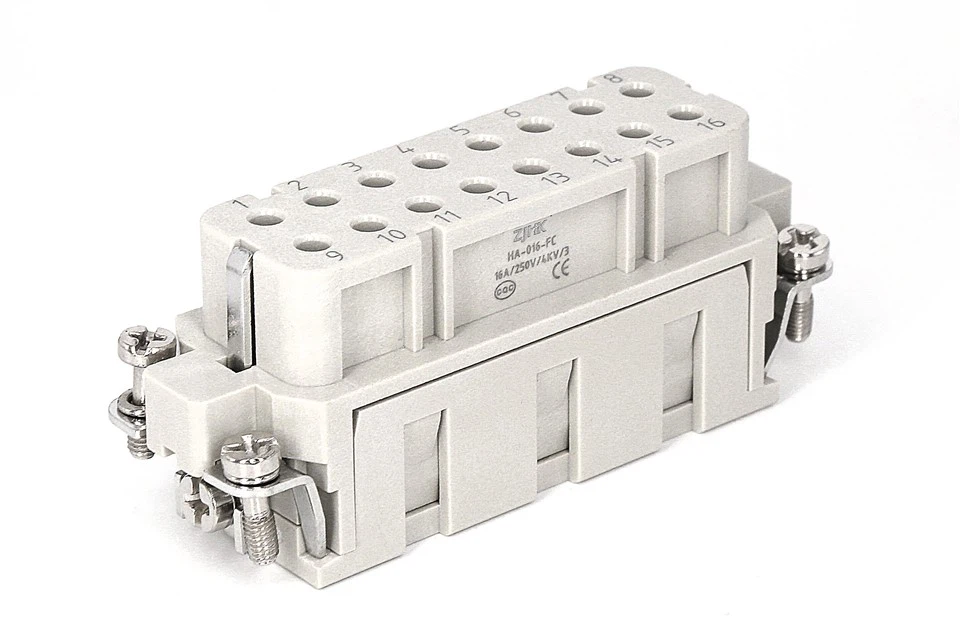 16 Pos Crimp Terminal Female Iserts Match Harting